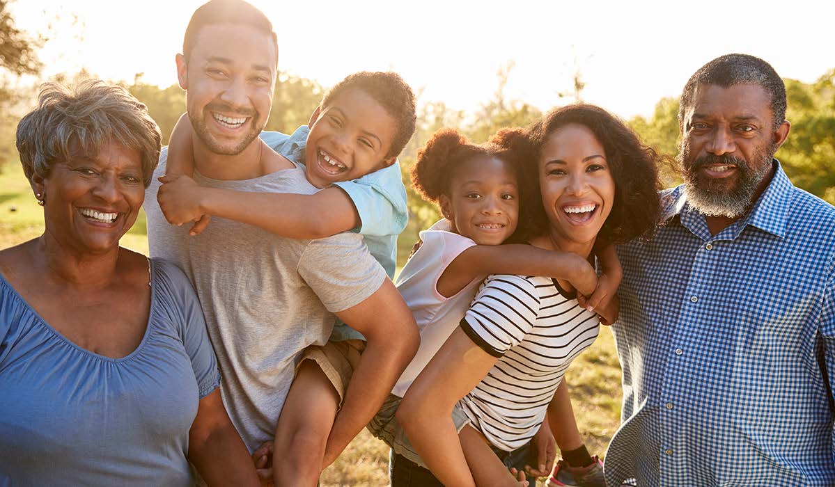 A happy, healthy family