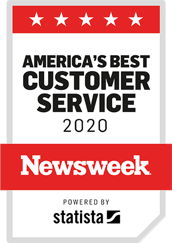 A badge for America's Best Customer Service 2020 by powered by Statista