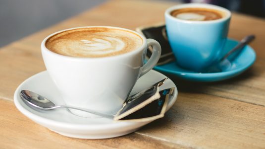 Two cup of coffee on the table