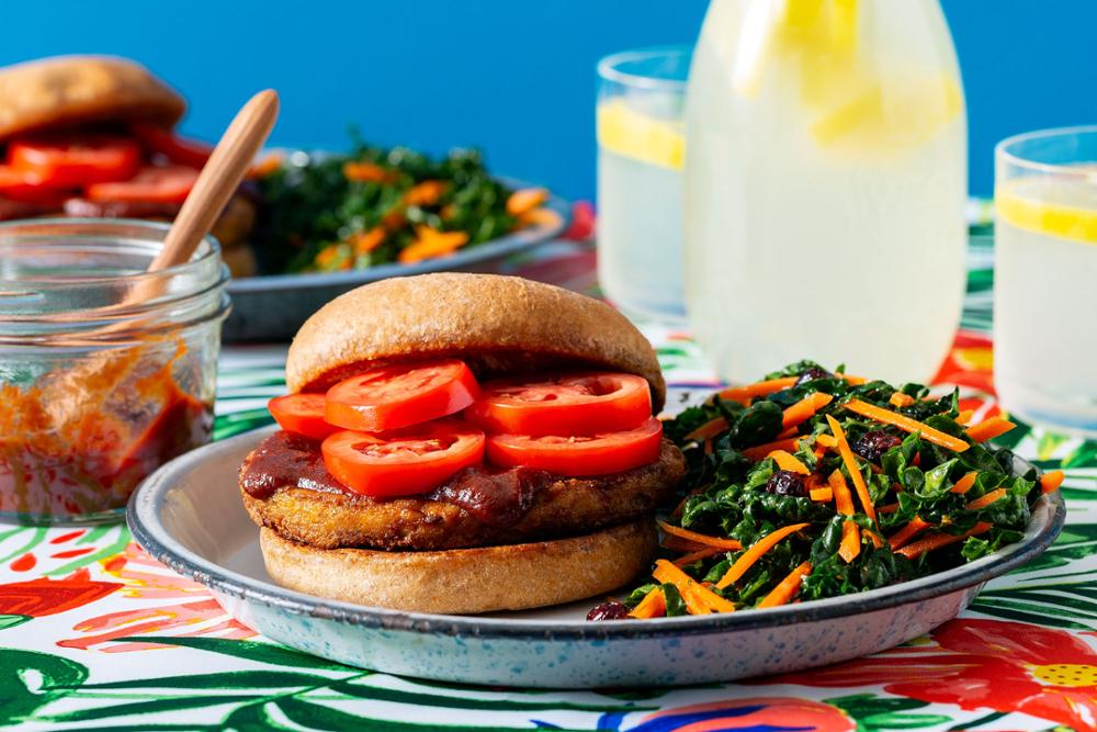Superfast Barbecue Tofu Burgers with Kale Slaw - Good Neighbor Pharmacy