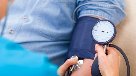 Close up photo of blood pressure measurement