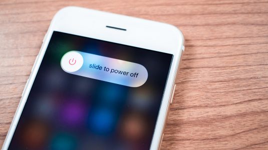 An iPhone getting powered off