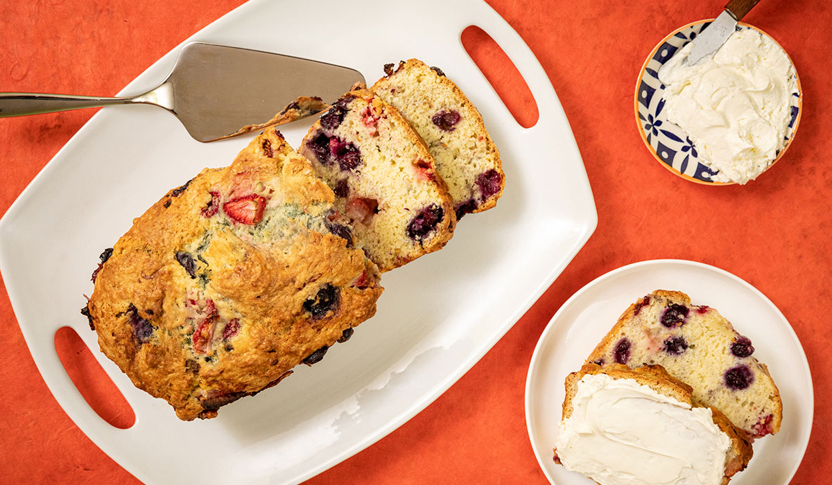 Triple Berry Breakfast Bread