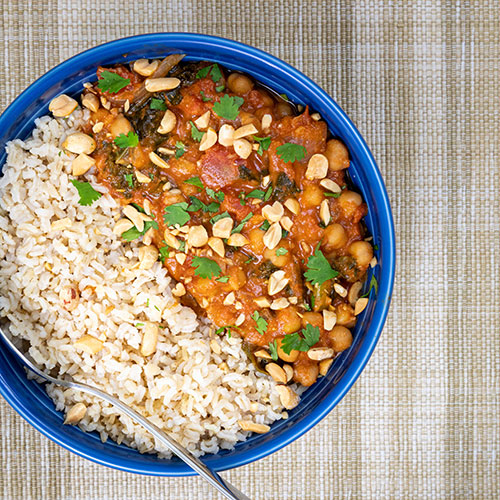Peanut and chickpea stew