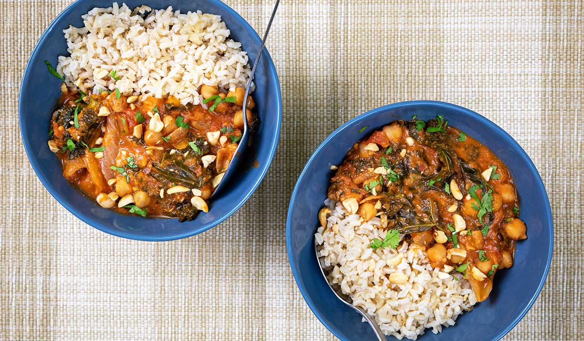 Peanut and Chickpea Stew with Kale and Onion - Good Neighbor Pharmacy