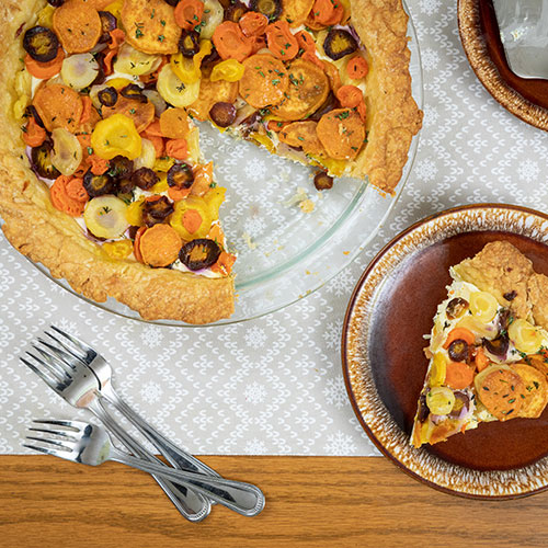 Winter vegetable tart