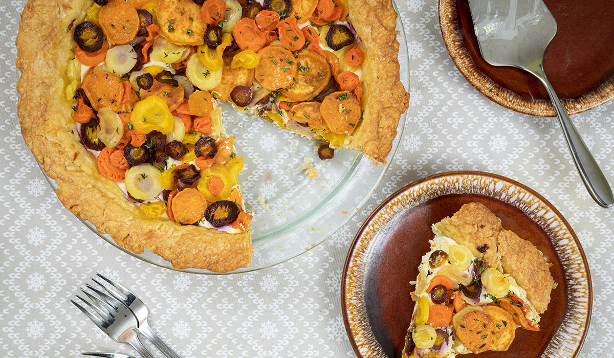 Winter vegetable tart