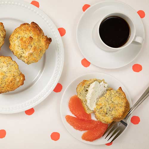 Grapefruit poppyseed muffin
