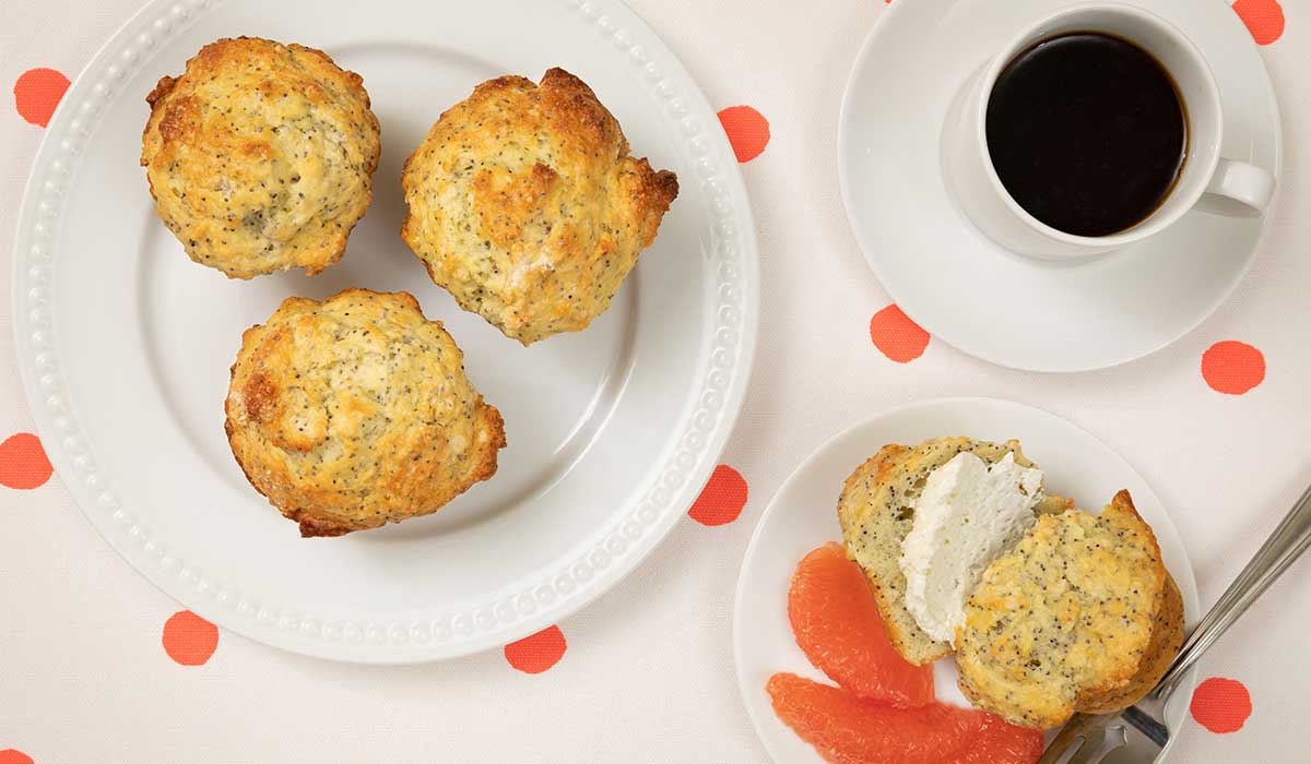 Grapefruit poppyseed muffin