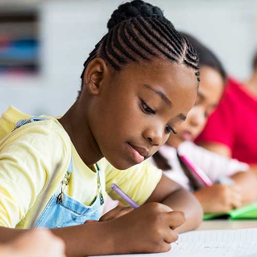 A child in her classroom