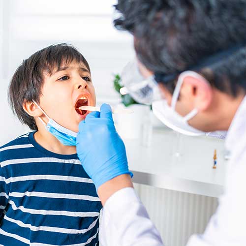 Throat examination