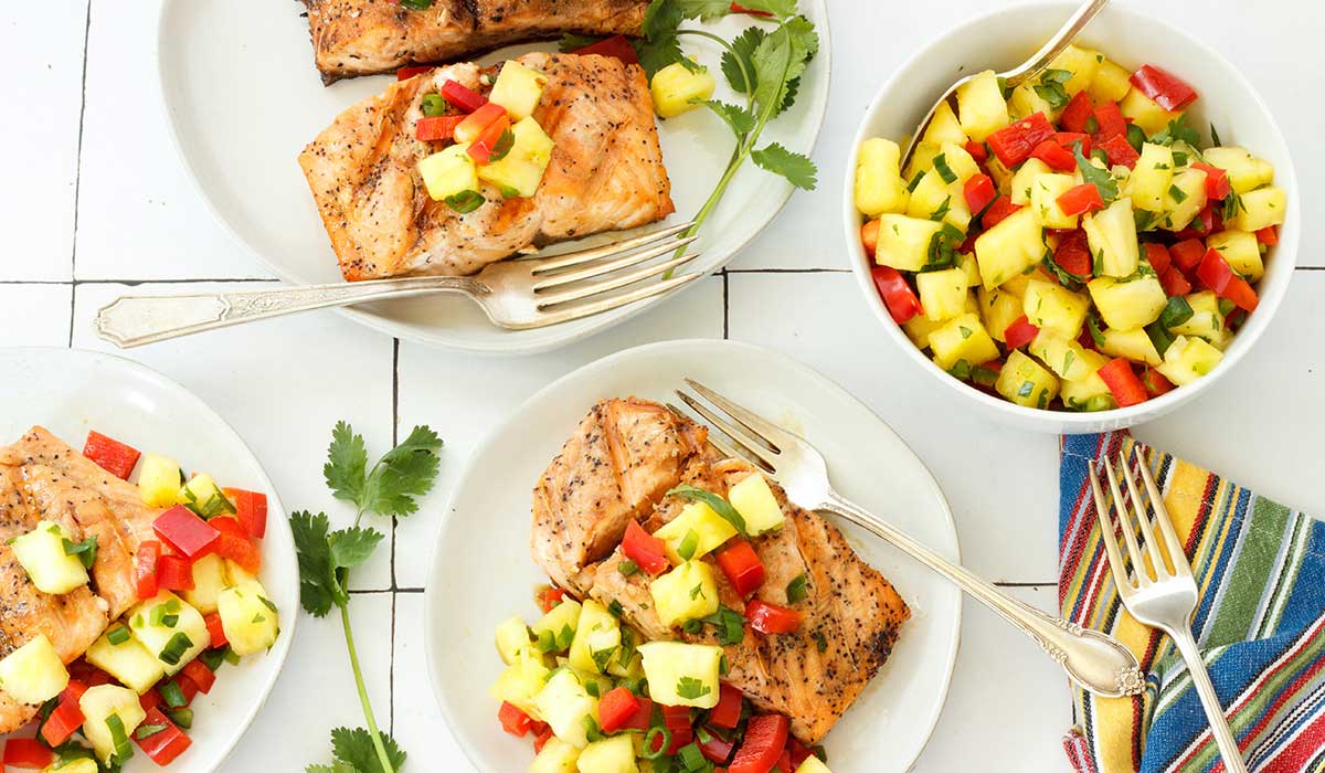 Maple-Soy Glazed Salmon With Pineapple Salsa - Good Neighbor Pharmacy