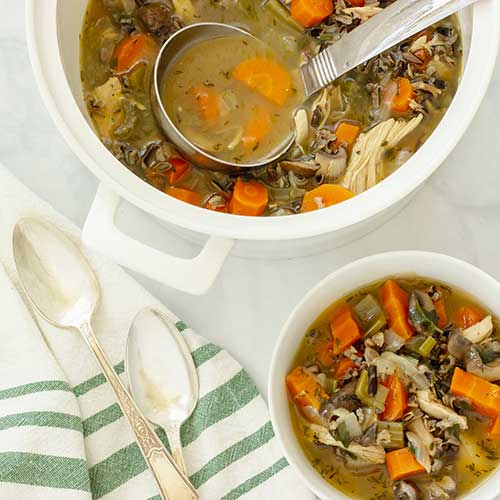 Turkey and wild rice soup